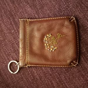 Fossil Embroidered Leather Key holder Card Holder